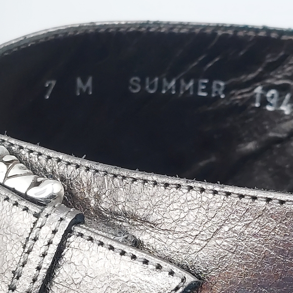 Brighton Summer Made In Italy Platfrom Cork Wedge Heel Sandals Pewter Women's 7 - Picture 9 of 10